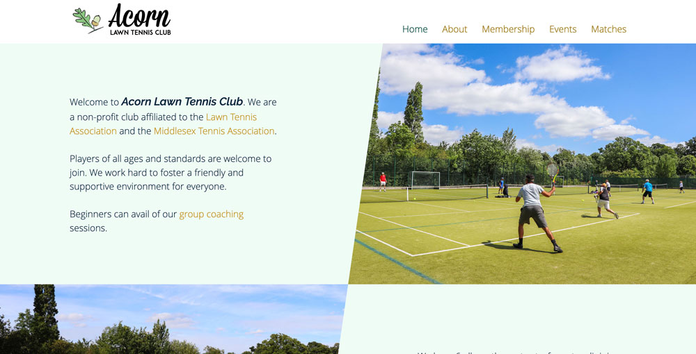 Acorn Lawn Tennis Club Screenshot